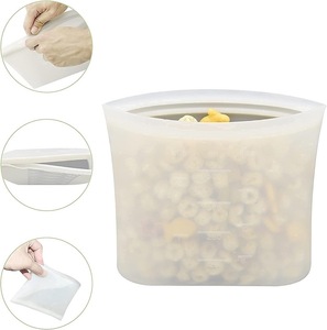 Sacs alimentaires en silicone 100 % personnalisés, les plus vendus, pour la congélation et le stockage des aliments - Product Image 3