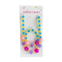 Ensemble collier et bracelet en acrylique couleur gelée coréenne, bijoux délicats pour bébé, cadeau d'anniversaire pour filles