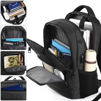 Vente chaude USB charge épaule pochette d'ordinateur hommes affaires sac à dos ordinateur sac étanche voyage épaule sac à dos