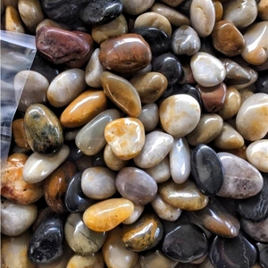 بيع مباشر من المصنع لأحجار الحصى الطبيعية متعددة الألوان المصقولة وأحجار الديكور المغسولة للحدائق - Product Image 6