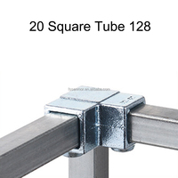 Connecteurs de tubes carrés 20 x 20 mm sans soudure, colliers de serrage pour serres, rampes, garde-corps, étagères et plomberie