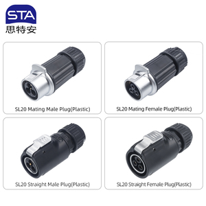 ปลั๊กไฟฟ้าวงกลม LP20 แบบกันน้ำ IP67 พร้อมขั้วต่อสายเคเบิลแบบสกรูสำหรับการบิน ทำจากทองแดง <span class=keywords><strong>3</strong></span> ขา - Product Image 3