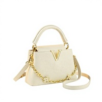 Nouvelle Collection Printemps 2026 – Sac Bandoulière Simple pour Femme en PU, Motif Litchi, Texture Pierre, Carré, Étanche, 2L, Platine