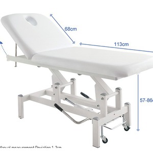 Massage <b>Table</b> Hydraulic Height Adjustable PU Leather Modern Design Salon Furniture 68x113cm 57-86cm Adjustable - Product Image 1