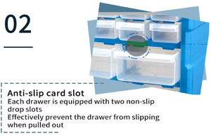 DRX EVEREST China Factory Plastic Organizer Box Durable Plastic <b>Cabinets</b> <b>Drawer</b> <b>Tool</b> Storage Case - Product Image 5