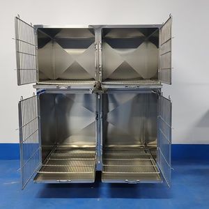 Cage d'entraînement extensible à motif uni, facilement démontable, avec plateau métallique en acier inoxydable, bouton de fixation, lavable et résistante aux morsures pour <span class=keywords><strong>chien</strong></span> - Product Image 2