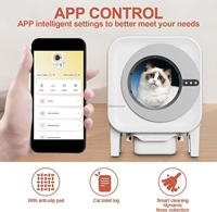Mascotas Accesorios - Toilette intelligente pour chat extra large, faible bruit, nettoyage automatique, bac à litière pour chat avec télécommande par application