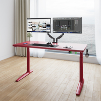 Bureau debout électrique ergonomique multi-couleurs, durable, à double moteur, 3 niveaux, réglable en hauteur pour le bureau