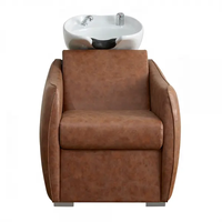 Fauteuil de barbier vintage style aviateur industriel marron