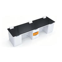 Estación de Trabajo de Laboratorio Multifuncional con Superficie Antideslizante y Resistente al Desgaste, Banco de Trabajo Central para Laboratorio