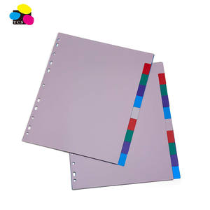 Diviseurs de reliure de papier d'index de pierre de trois couleurs avec l'onglet alphabétique en plastique d'impression - Product Image 4