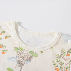 Conjunto de Ropa para Bebé con Estampado de Animales del Bosque, Camiseta de Manga Larga y Pantalones de Cintura Alta, Venta al Por Mayor, Listo para Enviar - Product Image 3