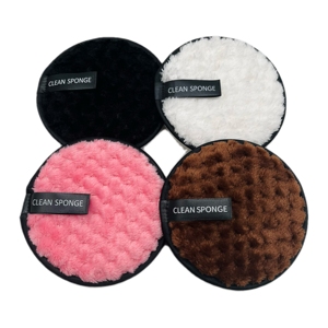 Coussinets démaquillants réutilisables pour le visage, nouveauté, tampons en coton, <span class=keywords><strong>éponge</strong></span> pour enlever le maquillage, ananas rayée, microfibre, 1 pièce - Product Image 2