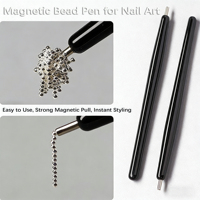 Nouveau stylo magnétique haute précision pour manucure, outil d'art des ongles pour gel œil de chat, avec boule d'acier pour ongles œil de chat