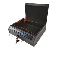 Tragbare Heim-und Auto-Waffen box mit Schlüssel Elektronisches Digital schloss Sicherer Finger abdruck Passwort Pistole Versicherung zubehör