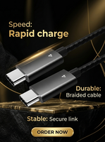 Câble USB4 40 Gbps 100 W PD à charge rapide, câble de données USB-C tressé, prend en charge la vidéo 8K, ordinateur portable, moniteur, SSD externe, hub, imprimante