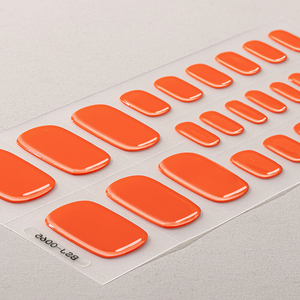 Bandes d'ongles en gel de couleur unie pour les orteils, entièrement adhésives, imperméables, coréennes, semi-durcies, pour <span class=keywords><strong>Nail</strong></span> <span class=keywords><strong>Art</strong></span>, avec lampe UV, besoin d'autocollants pour les ongles. - Product Image 2
