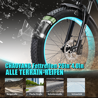 Vélo électrique tout-terrain K800 26 pouces avec pneus larges, moteur arrière sans balais 250W, 21 vitesses, freins à disque hydrauliques, vélo électrique à pneus larges pour la ville et le sport
