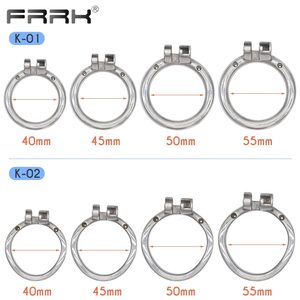FRRK4サイズ小型ステンレス鋼男性純血種リングコックケージペニスリング202318人用の新しいボンデージ大人のおもちゃショップ - Product Image 5