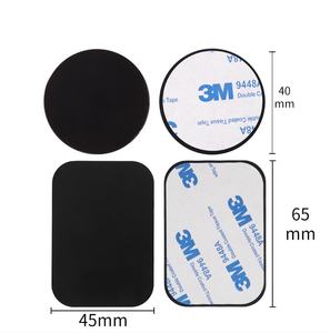 신제품 마그네틱 휴대폰 거치대용 메탈 플레이트, 범용 초슬림 블랙 메탈 디스크, 강력한 3M 접착 스티커, 원형 40mm - Product Image 4