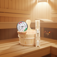 Vapasauna Fabricant Direct Sauna Moderne pour 2 Personnes à Vapeur Sèche en Pin 5L Ensemble Seau en Bois Massif Sauna Extérieur