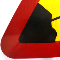 Triangle d'avertissement de haute qualité Qualité d'ingénierie Trafic réfléchissant Panneau de sécurité routière Signes de danger réfléchissants