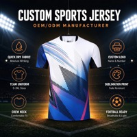 Maillot de sport personnalisé à séchage rapide par sublimation, T-shirt d'entraînement respirant à col rond pour la course et le badminton