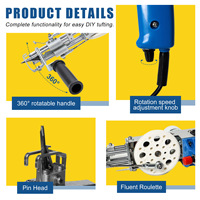 Pistolet à touffeter à volume de fonctionnement transfrontalier Kit de couture Machine à touffeter les tapis de coupe 100% Pistolet à tisser en coton 100%