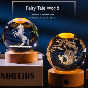 Bola de cristal del zodiaco, regalo de vacaciones, decoración artesanal, <span class=keywords><strong>luz</strong></span> de cristal, <span class=keywords><strong>luz</strong></span> nocturna, regalo de cumpleaños, artesaní<span class=keywords><strong>a</strong></span> de cristal de Navidad - Product Image 4