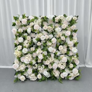 Y-FW012 Wholesale wedding brown 8x8 <b>flower</b> <b>wall</b> <b>artificial</b> real touch <b>flower</b> <b>wall</b> backdrop roll up <b>flower</b> <b>wall</b> 3d 5d silk decor - Product Image 4