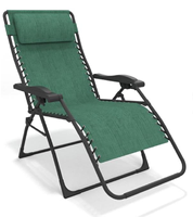 Fauteuil de relaxation de luxe surdimensionné et robuste à gravité zéro, avec structure en acier inoxydable, portable, respirant et pliable, pour hôtels et villas