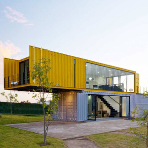 Casa contenedora de paquete plano de lujo, casa pequeña portátil modular prefabricada a la venta para edificio de oficinas, centro comercial u hotel - Product Image 1