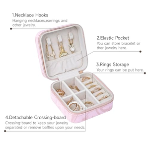 Multicolour Portable Cosmetic Jewellery Set Packaging <b>Boxes</b> Organizer Travel <b>Jewelry</b> Box - Product Image 3