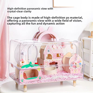<span class=keywords><strong>Cage</strong></span> à <span class=keywords><strong>hamster</strong></span> en acrylique transparent, style « <span class=keywords><strong>Mini</strong></span> TV », villa de luxe, spacieuse et élégante pour les hamsters syriens - Product Image 2