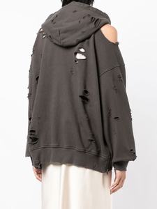 Vente en gros de sweats à capuche vintage 100% coton de qualité supérieure brodés et cousus sweat à capuche imprimé surdimensionné - Product Image 3