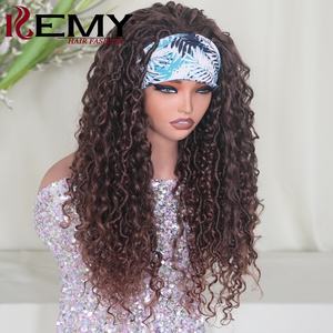 KEMY HAIR Perruques tressées synthétiques pour femmes Perruque noire droite avec bandeau et extension de cheveux fabriquée à la machine <span class=keywords><strong>Nu</strong></span> Locs - Product Image 6
