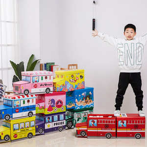 New train foldable canvas toy organizer children collapsible toy storage organizer for multifunctional use