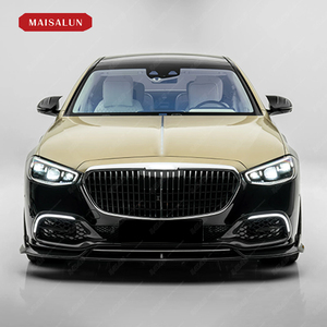 Kit carrosserie pour Mercedes <span class=keywords><strong>Benz</strong></span> W223 MBH mise à niveau vers le Style <span class=keywords><strong>M</strong></span> diffuseur de lèvre avant en Fiber de carbone jupes latérales couverture de miroir - Product Image 3