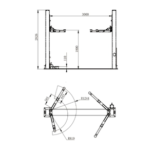 Elevador Hidráulico de Dos Postes para Autos de 4000 kg con Certificación CE para Talleres de Reparación VET002, Rampa Hidráulica para Elevador de Autos de Segunda Mano de 4000 kg y Dos Postes - Product Image 4