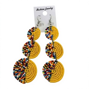 Pendientes de Moda con Diseño de Cristales y Pedrería, Estilo Bohemia para Mujer, Chapados en Oro Rosa, Joyería Elegante para Fiestas - Product Image 2