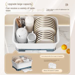 XT116 Diseño Moderno PP Caja de Almacenamiento Universal Sostenible Tapa Estante para Platos Vajilla Organizador Cuencos Platos Escurridor Cocina - Product Image 4