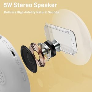 Réveil <span class=keywords><strong>de</strong></span> simulation <span class=keywords><strong>de</strong></span> lever <span class=keywords><strong>de</strong></span> soleil pour enfants dormeurs lourds LED Wake Light Plug-In Power Supply ABS Material for Home Bedrooms - Product Image 5