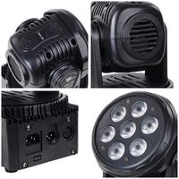Iluminación LED RGBW 4 en 1 para Escenarios, Cabeza Móvil, Luces DJ, Control DMX512/Activación por Sonido, Clasificación IP33, para Fiestas, Espectáculos, Bodas, KTV