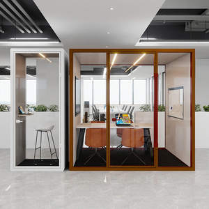 Commercio all'ingrosso fonoassorbente mobile insonorizzato per ufficio Call <span class=keywords><strong>Booth</strong></span> Meeting Pod con posti a sedere - Product Image 4