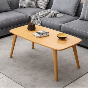 Japanese-style small apartment table/desk/guesthouse/casual coffee table/rental/home use/floor-standing double-layer coffee - Product Image 1