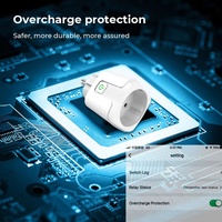 Enchufe Inteligente WiFi Tuya de 16A con Monitoreo de Energía para Hogar Inteligente, Compatible con Alexa