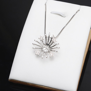 Collar con Colgante de Plata S925 con Base Estilo Estrella para Mujer, Accesorio DIY Personalizado, Cadena Clavícula 10-13, Colgantes de Perlas y Dijes - Product Image 2