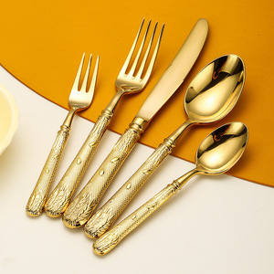Luxury 304 Stainless Steel Cutlery Set Oval Western Tableware Knife <b>Fork</b> Spoon <b>Dessert</b> Spoon Durable Wedding Dinnerware - Product Image 3