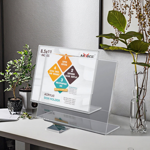 Support en acrylique transparent <span class=keywords><strong>A4</strong></span> 8.5*11, 36 pièces, support détachable, pour carte de <span class=keywords><strong>paysage</strong></span>, pour bureau et magasin - Product Image 2