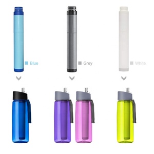 Botella de plástico con filtro de agua para exteriores, Pajita de supervivencia sin BPA, gran oferta de <span class=keywords><strong>Amazon</strong></span> - Product Image 3
